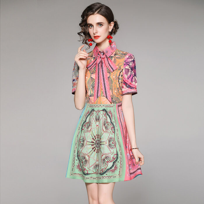 JAYJO | Stylish & Stunning Printed Dress with Tie-Belt – Shop Now