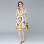 JAYJO | Short Sleeves Midi Dress