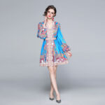 JAYJO | Long Sleeves Printed Dressed