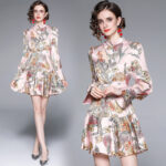 JAYJO | Long Sleeves Silk Dress