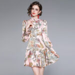 JAYJO | Long Sleeves Silk Dress