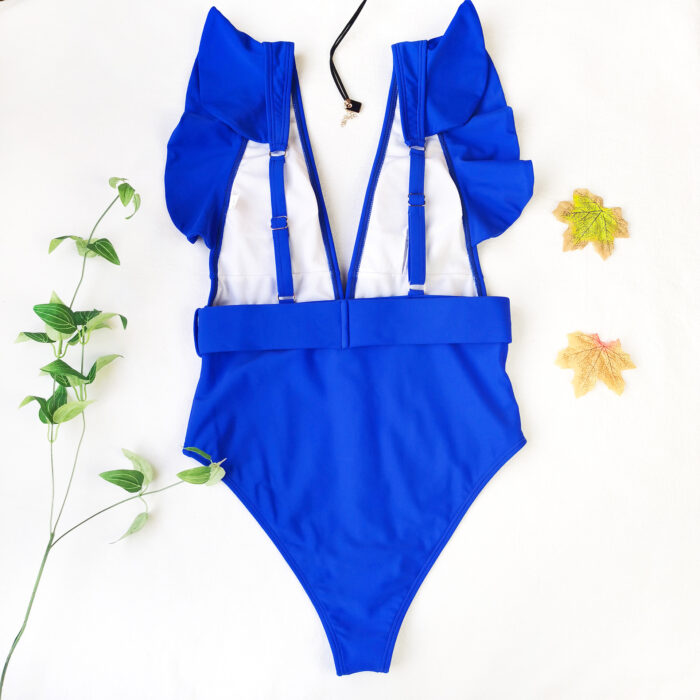 JAYJO | Blue Ruffle Swimsuit