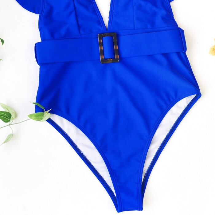 JAYJO | Blue Ruffle Swimsuit