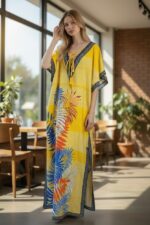 JAYJO | Tropical Print Kaftan Dress