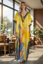 JAYJO | Tropical Print Kaftan Dress