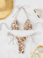 JAYJO Beachwear Dubai | Swimwear & Summer Fashion | Blue Porcelain Print Bikini Set