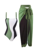 JAYJO Marketplace | Luxe One-Piece Swimsuit with Matching Sarong