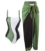 JAYJO Marketplace|Luxe One-Piece Swimsuit with Matching Sarong