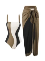 JAYJO Marketplace | Luxe One-Piece Swimsuit with Matching Sarong