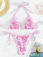 JAYJO Beachwear Dubai | Swimwear & Summer Fashion | Blue Porcelain Print Bikini Set