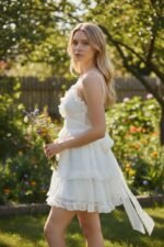 JAYJO | White Ruffle Mini Dress