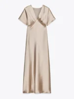 JAYJO Marketplace | Blush Satin Elegance Maxi Dress – Effortless Chic & Timeless Glamour