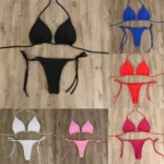 JAYJO Marketplace | Scarlet Glow Triangle Bikini Set