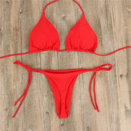 JAYJO Marketplace|Scarlet Glow Triangle Bikini Set