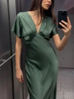 JAYJO Marketplace | Blush Satin Elegance Maxi Dress – Effortless Chic & Timeless Glamour