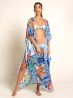 JAYJO Marketplace | Tropical Print Kaftan with Side Splits