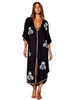 JAYJO Marketplace | Embroidered Kaftan with Contrast Trim