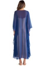 JAYJO Marketplace | Embroidered Kaftan with Tassel Tie Neck