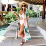 JAYJO Marketplace | Tropical Print Long Kimono Cover-Up