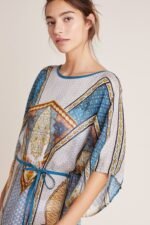 JAYJO Marketplace | Boho Printed Kaftan Dress with Tie-Belt