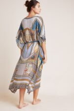 JAYJO Marketplace | Boho Printed Kaftan Dress with Tie-Belt