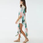 JAYJO Marketplace | Tropical Print Long Kimono Cover-Up
