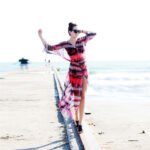 JAYJO Marketplace | Printed Chiffon Beach Cover-Up Maxi Dress with Front Buttons