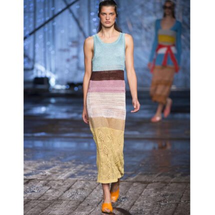 JAYJO Marketplace|Sleeveless Crochet Knit Multicolour Dress