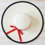 JAYJO Beachwear Dubai | Swimwear & Summer Fashion | Wide-Brim Hat with Red Ribbon Bow