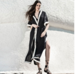 JAYJO Marketplace | Black & White Beach Cover-Up with Hat