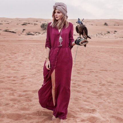 JAYJO Marketplace | Lightweight Kaftan with Ruffled Hem