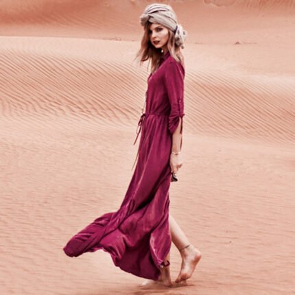 JAYJO Marketplace | Lightweight Kaftan with Ruffled Hem